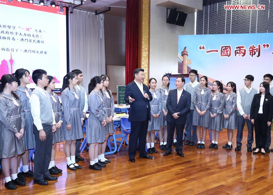 CHINA-MACAO-XI JINPING-GOVERNMENT SERVICES CENTER-SCHOOL (CN)
